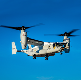 Navy Receives CMV-22B Aircraft from Bell-Boeing Team - top government contractors - best government contracting event