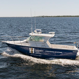 Huntington Ingalls Demos Autonomous Capability of Proteus Unmanned Surface Vessel - top government contractors - best government contracting event