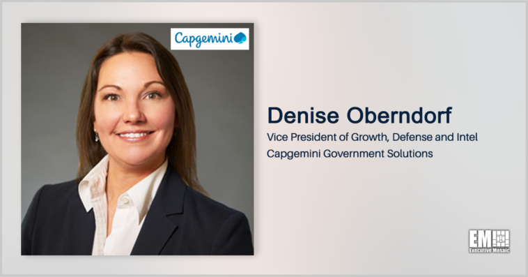 Executive Spotlight: Denise Oberndorf, VP of Growth, Defense and Intel with Capgemini Government Solutions - top government contractors - best government contracting event