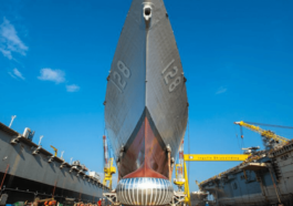 HII Marks Christening of Navy's Future USS Ted Stevens Destroyer - top government contractors - best government contracting event