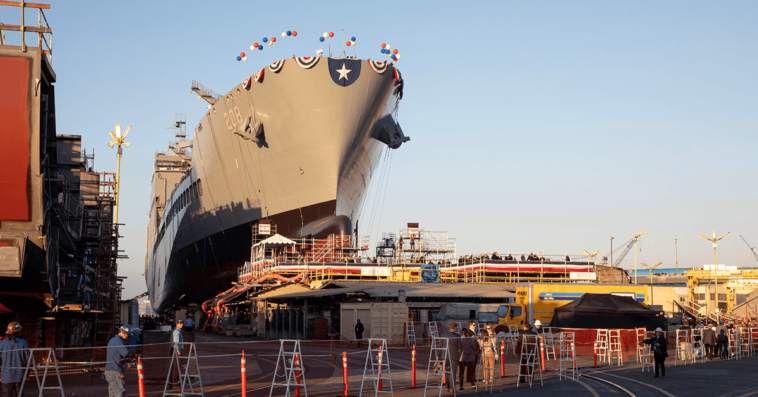 General Dynamics NASSCO Launches Navy's 4th John Lewis-Class Oiler