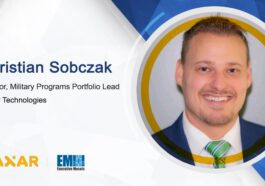 Christian Sobczak Appointed Director, Military Programs Portfolio Lead at Maxar