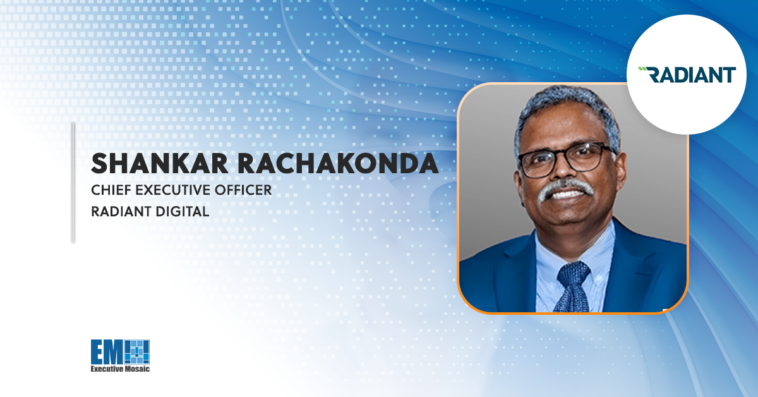 Radiant Digital's Creative Group Secures ISACA CMMI Level 3 Appraisal; Shankar Rachakonda Quoted - top government contractors - best government contracting event